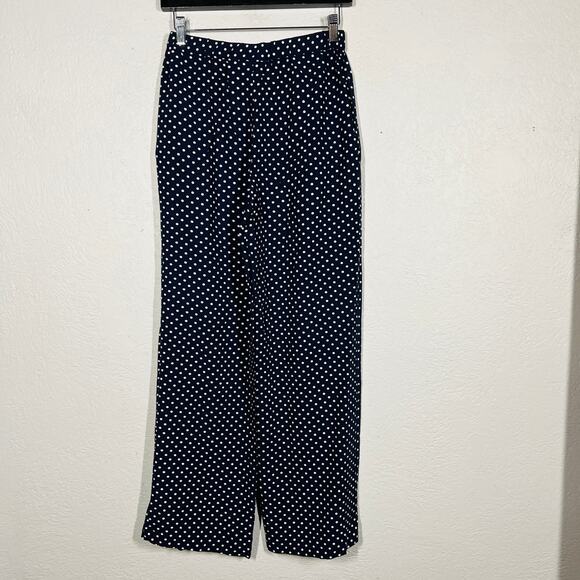 Cynthia Rowley Wide Leg Casual Pants Lounge Loose Fit Navy - S - Picture 4 of 10